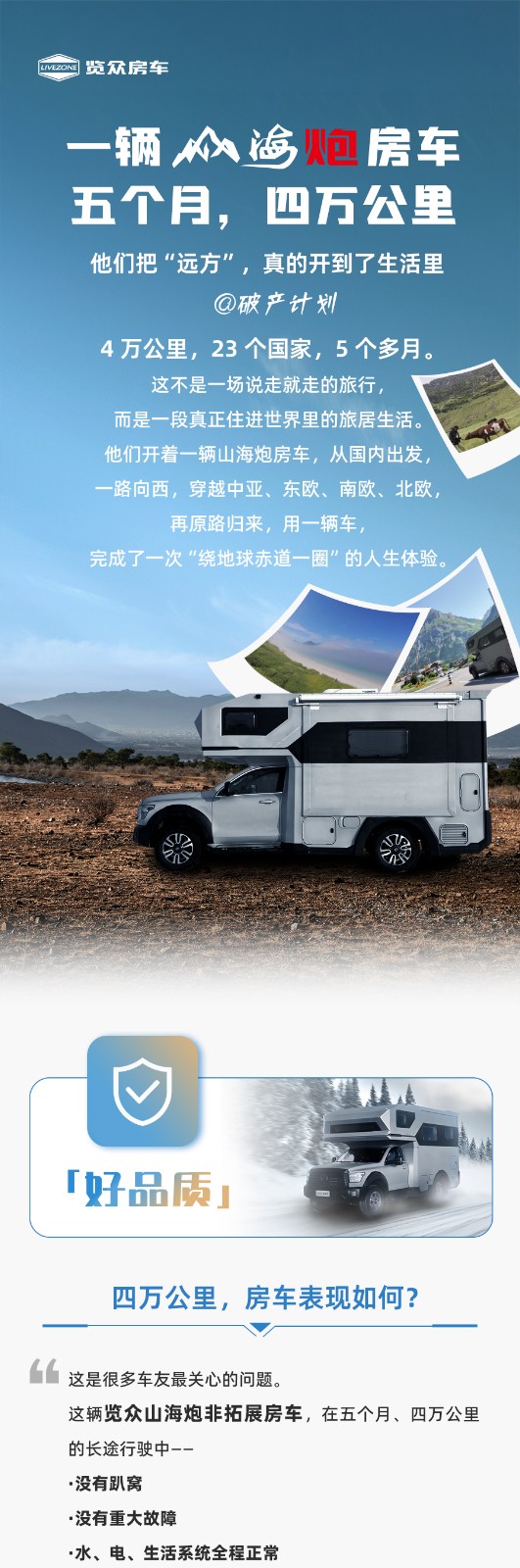 5個月，4萬公里，山海炮房車是陪他們走完23個國家的房車